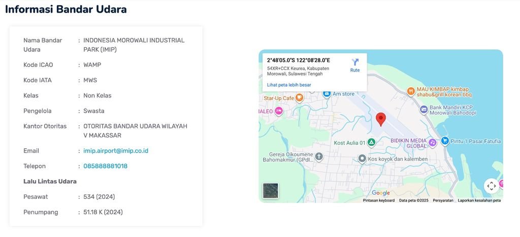 informasi bandar udara indonesia morowali 1764130688786