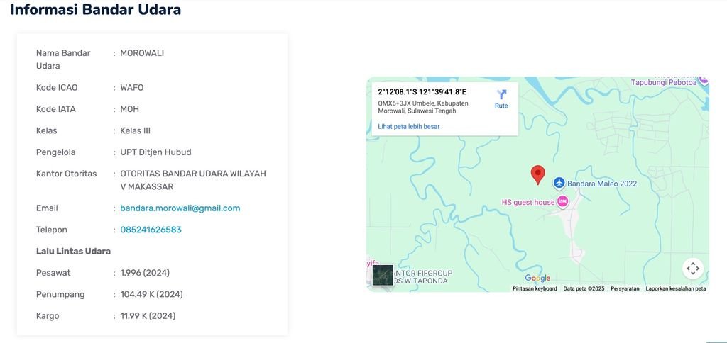 informasi bandar udara indonesia morowali industrial park imip 1764130654139
