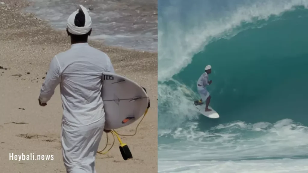 Video: A Local Surfer Rides Padang Padang’s Legendary Waves in Traditional Balinese Attire