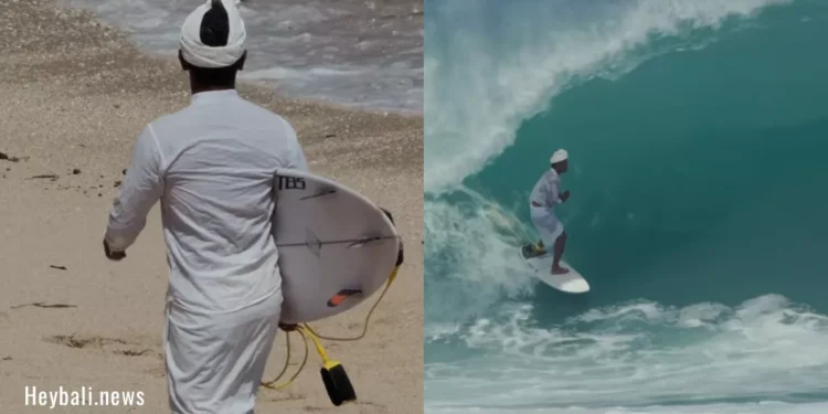 Video: A Local Surfer Rides Padang Padang’s Legendary Waves in Traditional Balinese Attire