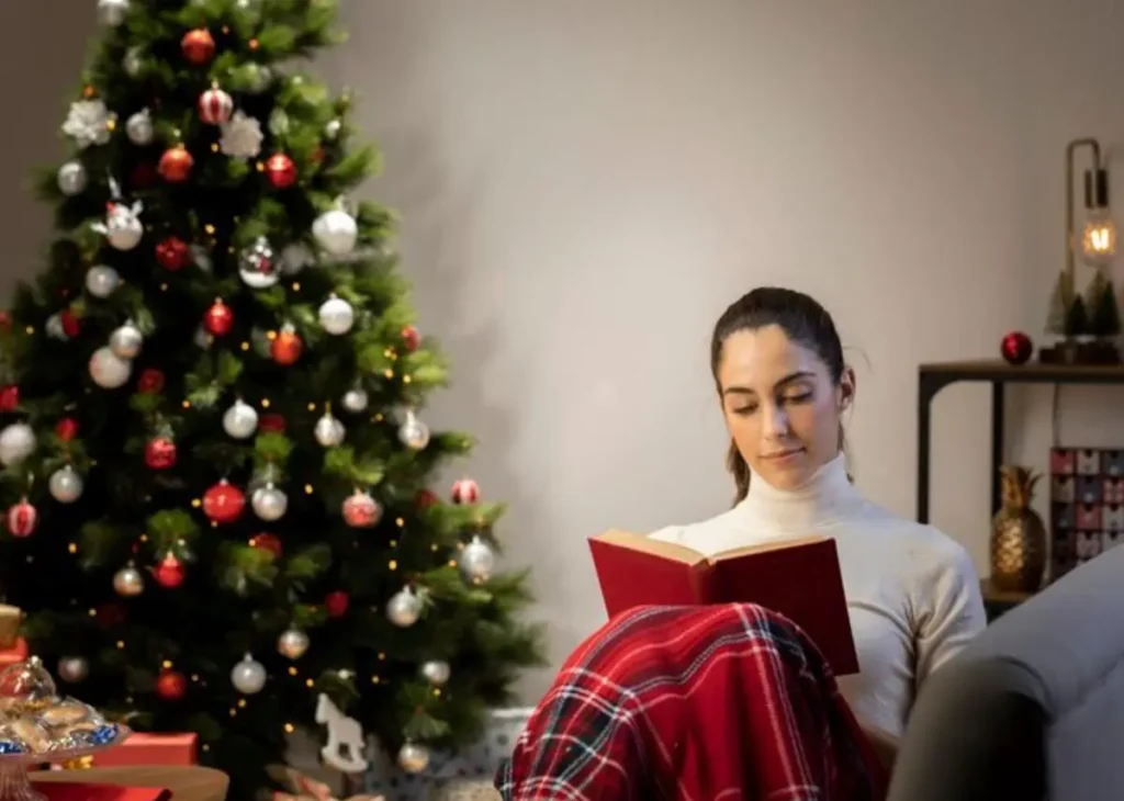 Finding Peace Under the Balinese Sun: A Christmas Reflection for the Far From Home 39 Illustration of a woman enjoying the atmosphere before Christmas