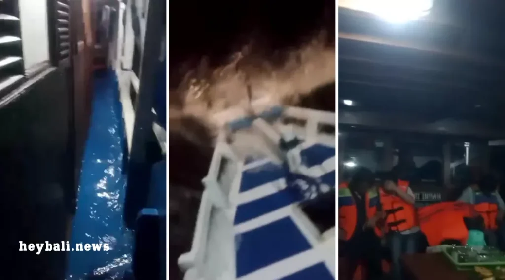 VIDEO: "God, Are We Sinking?" Passenger Vessel Battles Monster Waves Near Komodo