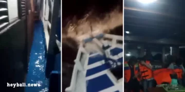 VIDEO: "God, Are We Sinking?" Passenger Vessel Battles Monster Waves Near Komodo