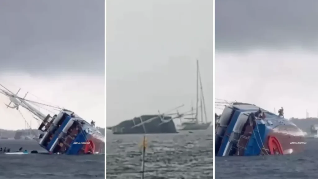 Caught on Video: Powerful Storm Sinks Pinisi at Serangan Harbor, All 13 Onboard Escape 2 Caught on Video: Powerful Storm Sinks Pinisi at Serangan Harbor, All 13 Onboard Escape