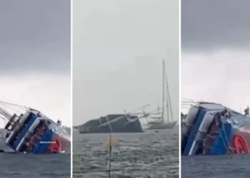 Caught on Video: Powerful Storm Sinks Pinisi at Serangan Harbor, All 13 Onboard Escape