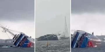 Caught on Video: Powerful Storm Sinks Pinisi at Serangan Harbor, All 13 Onboard Escape