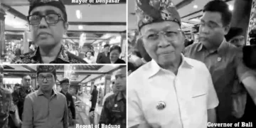 Photo Collage of Regional Leaders in Bali, Mayor of Denpasar, Regent of Badung and Governor of Bali By Hey Bali