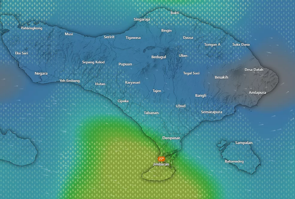 Hey Bali Daily Weather Report: Tuesday, 16 December 2025 38 Bali Daily Weather Map Report: Tuesday, 16 December 2025