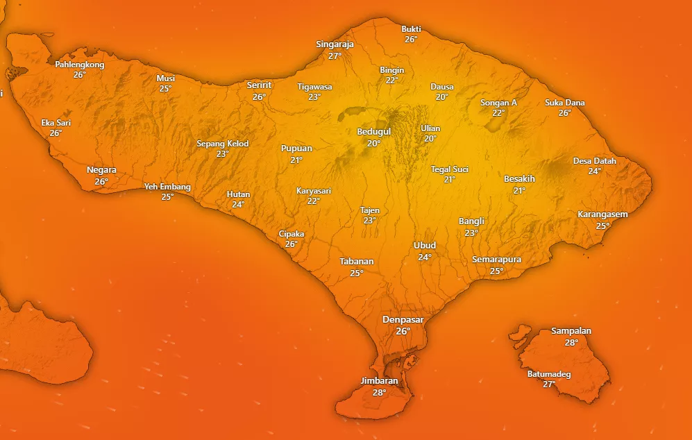 Hey Bali Daily Weather Report: Wednesday, 18 December 2025 38 Bali Daily Map Weather Report: Wednesday, 18 December 2025
