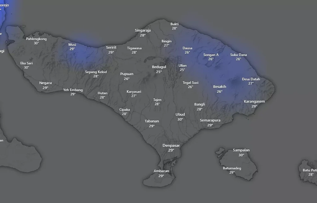 Hey Bali Daily Weather Report: Saturday, Monday, 29 December 2025 38 Hey Bali Daily Weather Map Report: Saturday, Monday, 29 December 2025