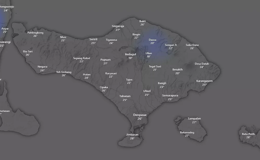 Hey Bali Daily Weather Report: Wednesday, 31 December 2025 38 Bali Daily Weather Map Report: Wednesday, 31 December 2025