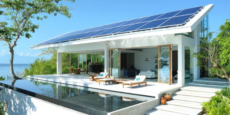 Villa With Solar Panel