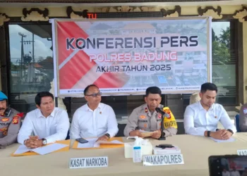 Press Release Photograph conducted by Badung Police at the end of 2025