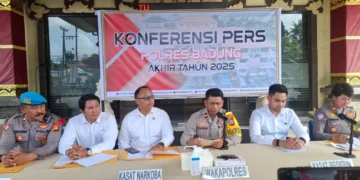 Press Release Photograph conducted by Badung Police at the end of 2025