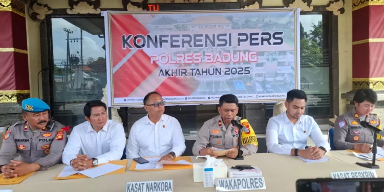 Press Release Photograph conducted by Badung Police at the end of 2025