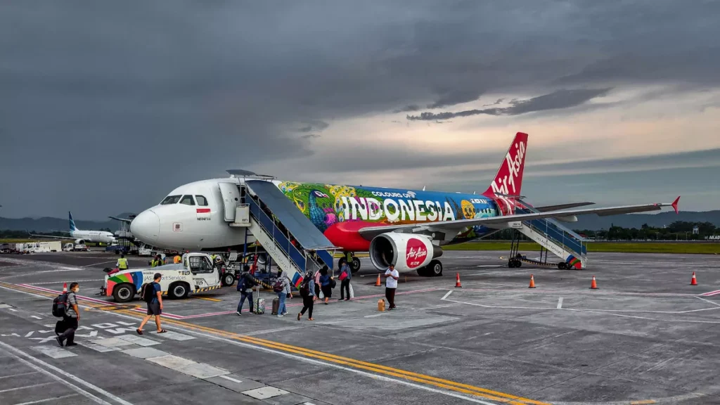 Illustration Photo of Air Asia Indonesia Aircraft