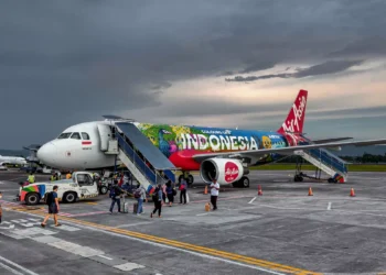 Illustration Photo of Air Asia Indonesia Aircraft
