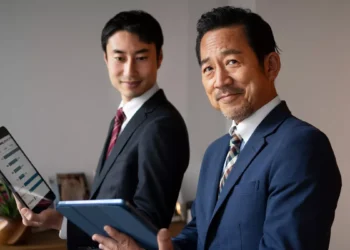 Illustration of a successful entrepreneur in China