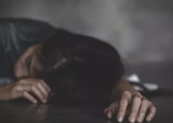 Illustration of a Photo of a Person Committing Suicide