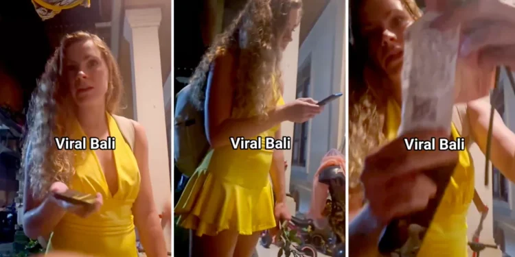 Screenshot of a viral video on social media in Bali. A dispute between a host and a guest over additional credit card charges for room rentals.