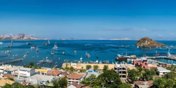 Landscape photo of Labuan Bajo Marina Pier from the top of the hill. (Hey Bali/ IST)