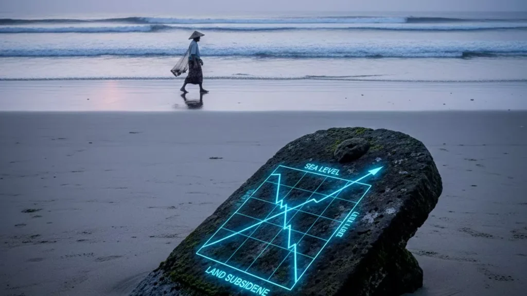 Could Bali Become the Next Atlantis? The Alarming Data on Sinking Shores 38 Illustration photo of the increasingly massive rise in sea levels in various regions in Indonesia (Photo created by AI)