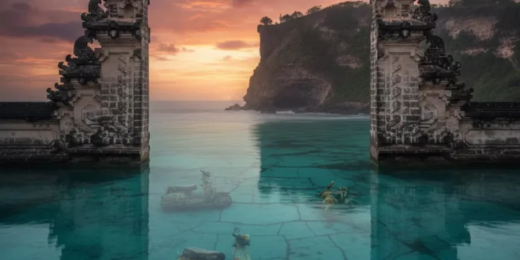 Could Bali Become the Next Atlantis? The Alarming Data on Sinking Shores 37 Illustration of rising sea levels in Bali (Photo created by AI)