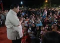 President Prabowo Subianto celebrated New Year's Eve 2026 with displaced residents affected by the disaster in Batu Hula Village, Batang Toru District, South Tapanuli Regency, North Sumatra.