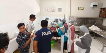 The post-mortem examination of the body of a French citizen with the initials PNL at Bhayangkara Hospital, Mataram, Saturday (January 10, 2026).