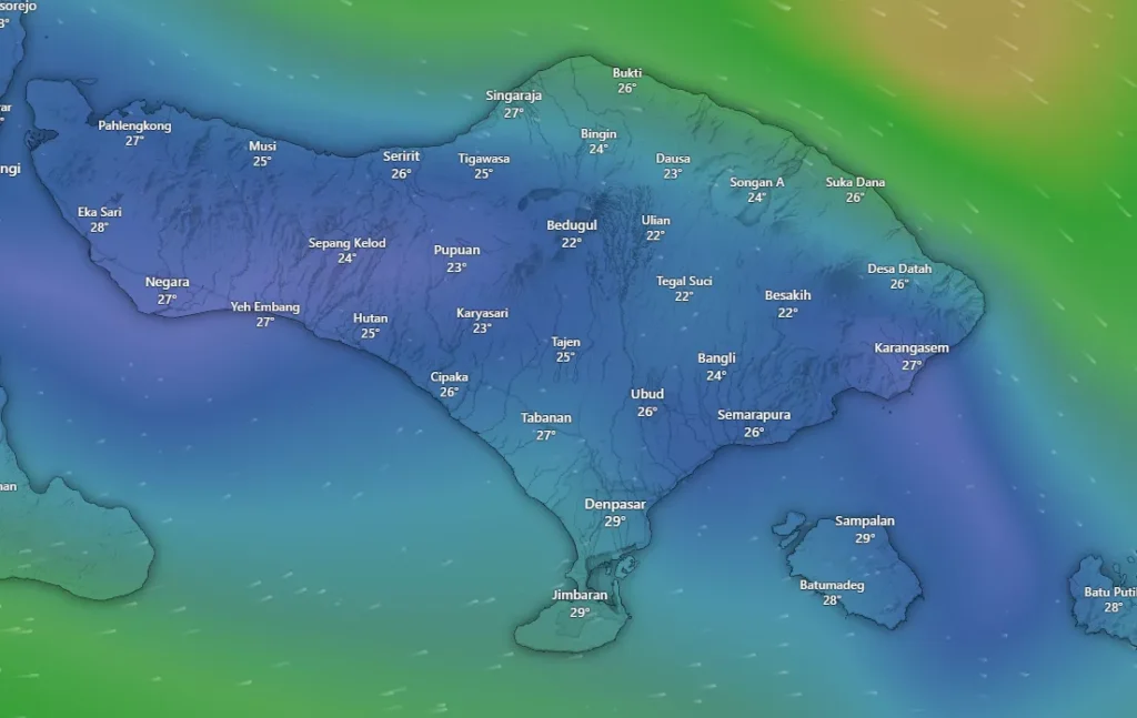 
Bali Map Weather January 16, 2026
