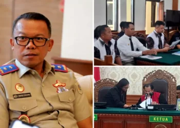 Collage Photo, I Made Daging who is the Head of Bali Land Affairs, the Judge who led the Pretrial hearing and the Legal Team, Bali, January 23, 2026 (Hey Bali)