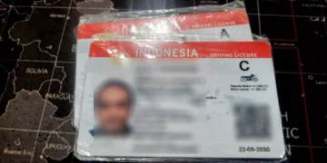 Illustration of a Driving License Photo in Indonesia (Hey Bali / Latto)