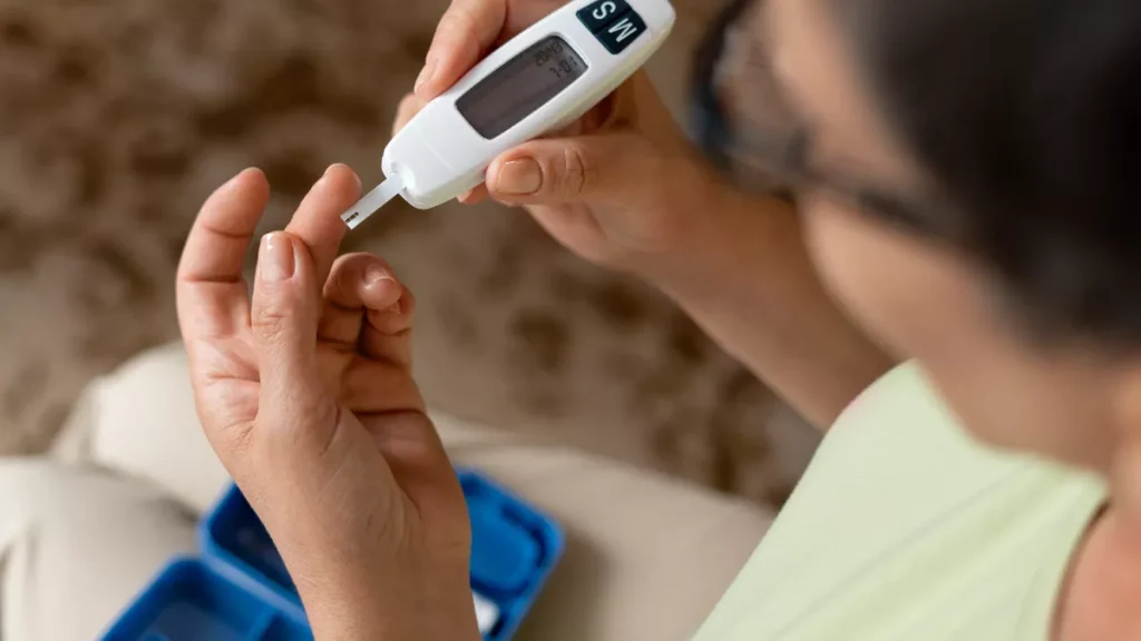 Tagatose: The Natural Sweetener That Mimics Sugar Without the Insulin Spike 38 Illustration photo of a person undergoing a blood test to check their blood sugar levels. Tagatose
