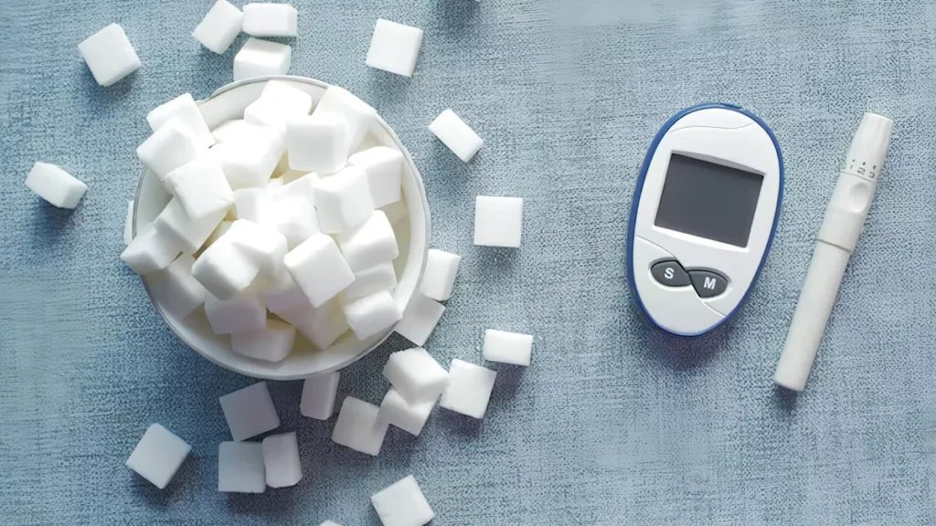 Illustration of Sugar and Blood Sugar Testing Tool (Source: Freepik)