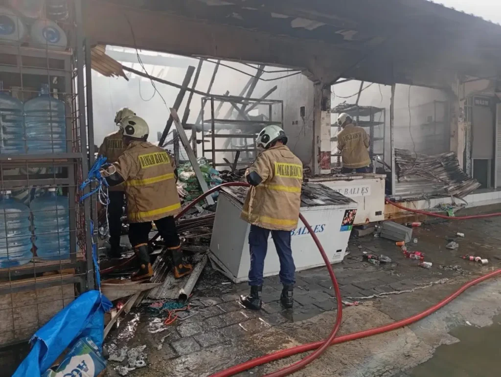 Kebakaran ruko di Kuta awal 2026