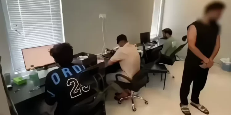 Photo of the arrest of 35 Indian citizens in Bali who were involved in online gambling