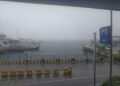Bad weather at Ketapang Port, Banyuwangi.