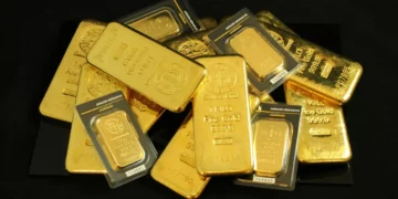 Illustration photo of gold bullion