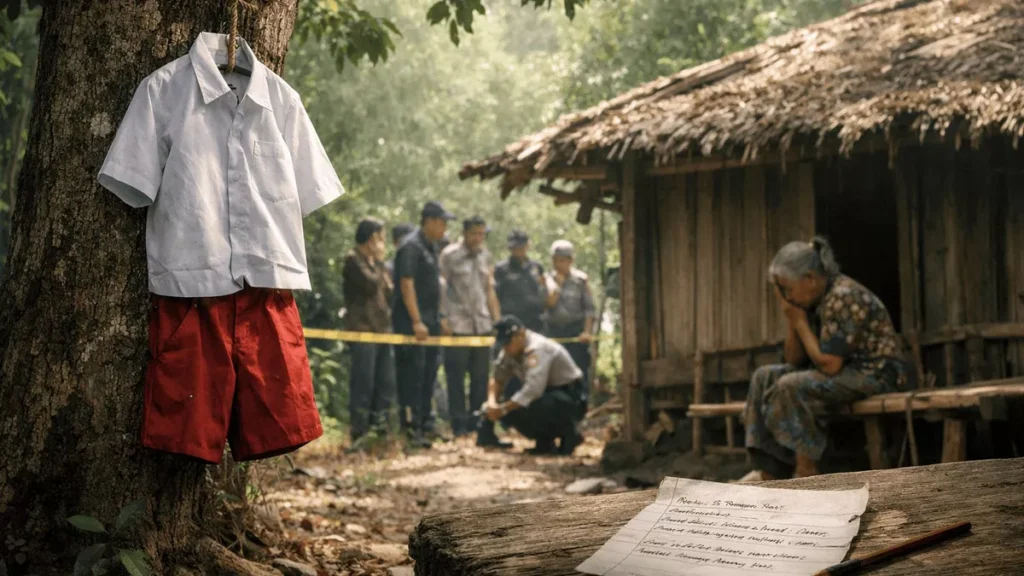 Illustration photo of the incident of a child in Ngada Flores ending his life because his mother could not buy him books and pens (Photo created by ai)