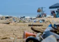 Illustration photo of garbage piled up on Bali Beach