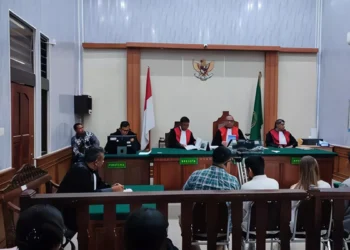 Photo: The narcotics trial of a Dutch and Russian couple was postponed by a Denpasar District Court judge on Thursday (February 12, 2026).