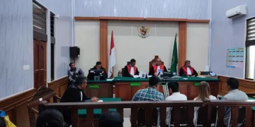 Photo: The narcotics trial of a Dutch and Russian couple was postponed by a Denpasar District Court judge on Thursday (February 12, 2026).