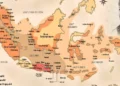Photo of a map of Indonesia based on the territory of Majapahit in ancient times (ist)