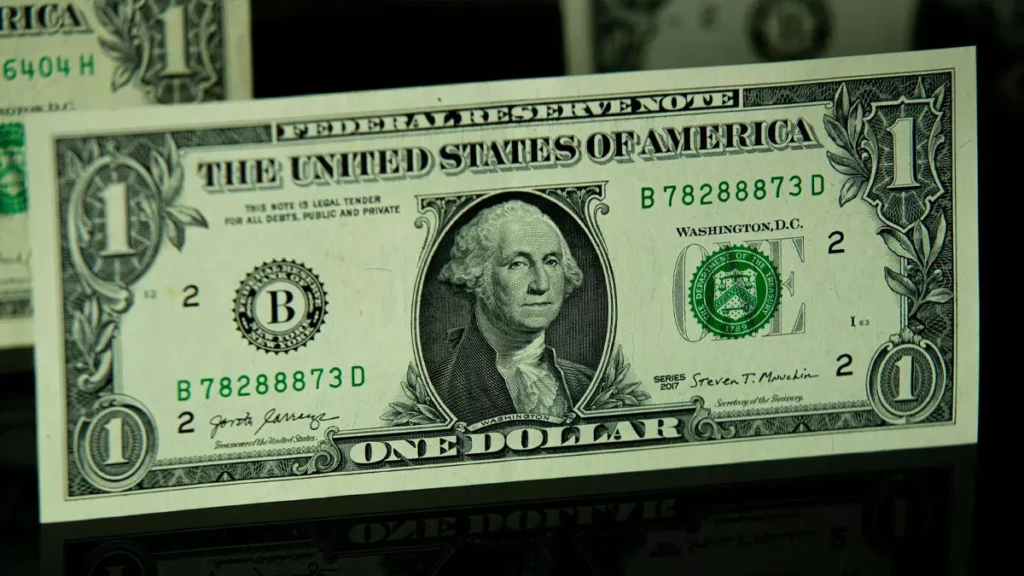 Illustration photo of 1 USD Dollar converted to Indonesian Rupiah currency