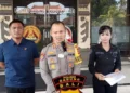 Badung Police Chief, AKBP Joseph Edward Purba, delivered a press release on the investigation into the murder of a Dutch citizen with the initials RP (49) at the Badung Police Headquarters on Wednesday, March 25, 2026. KOMPAS.com/ Yohanes Valdi Seriang Ginta (Yohanes Valdi Seriang Ginta)