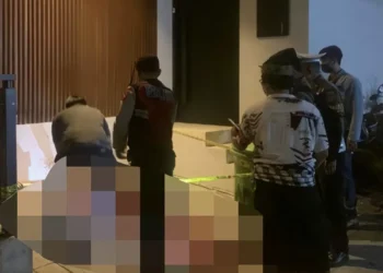 Police conduct a crime scene investigation following the murder of a Dutch citizen on Monday evening (March 23, 2026). (Photo: Badung Police Department)