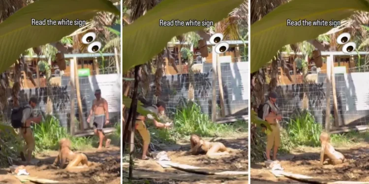 Rolling in Mud for Content: A Bali Tourist's Viral Stunt Draws Backlash and a Warning 37 Screenshot of Viral Video of Woman Playing in Mud (Hey Bali)