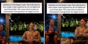 A Swiss Tourist Insulted Nyepi. Now He Faces Charges Under Indonesia’s Hate Speech Laws 1 Photo of a Swiss foreigner named Luzian Andrin Zgraggen during a meeting and clarification with Balinese Senator Ni Luh Djelantik in Mengwi, Bali, regarding Prihal's alleged insult to the Nyepi holiday in Bali. (Photo: IST)