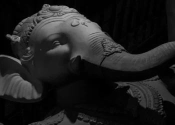 Black and White Photo of Ganesha Statue in Bali (Hey Bali / Pexels)