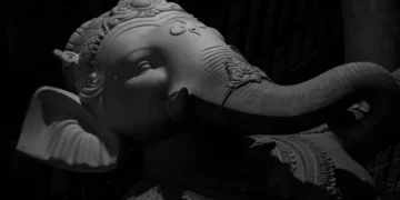 Black and White Photo of Ganesha Statue in Bali (Hey Bali / Pexels)